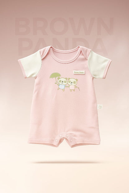 Pink Baby Romper – Half Sleeves | Organic Cotton Art number CM0014