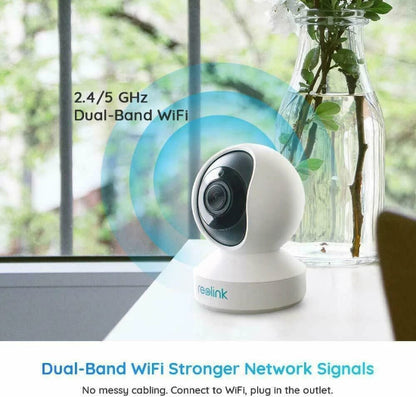 E1 ZOOM AUTO TRACKING REOLINK  5mp 360• wifi camera 2 way audio 3x optical zoom motion detection ir night vision  Control with mobile app WITHOUT BOX