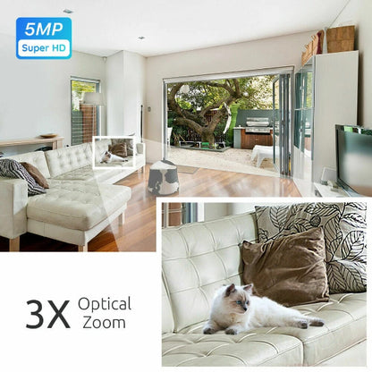 E1 ZOOM AUTO TRACKING REOLINK  5mp 360• wifi camera 2 way audio 3x optical zoom motion detection ir night vision  Control with mobile app WITHOUT BOX
