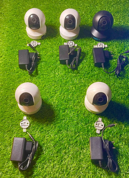 Reolink E1 v3 pack of 5 version with continuous recording 3mp 2way audio 360° moving ir night vision indoor camera with local stand and local adapter without box