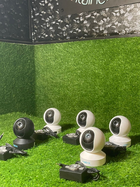 Reolink E1 v3 pack of 5 version with continuous recording 3mp 2way audio 360° moving ir night vision indoor camera with local stand and local adapter without box