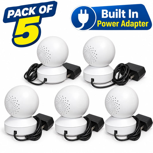 REOLINK 5MP E1 Zoom PACK OF 5  Indoor Security Camera 3X OPTICAL ZOOM, 2.4/5GHz Dual Band WiFi Camera, 5MP Plug-in Pet Camera Without box LOCAL CHARGER LOCAL STAND USED