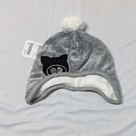 DOUBLE COTTON WITH POLYESTER FILLING BABY CAP GRAY/WHITE COLOR CM0150