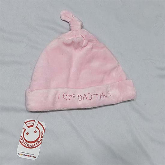 DOUBLE COTTON BABY CAP PINK CM0156