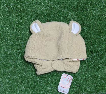 FULL HEAD RABBIT STYLE BABY CAP DOUBLE COTTON OUTTER FURR CM0151