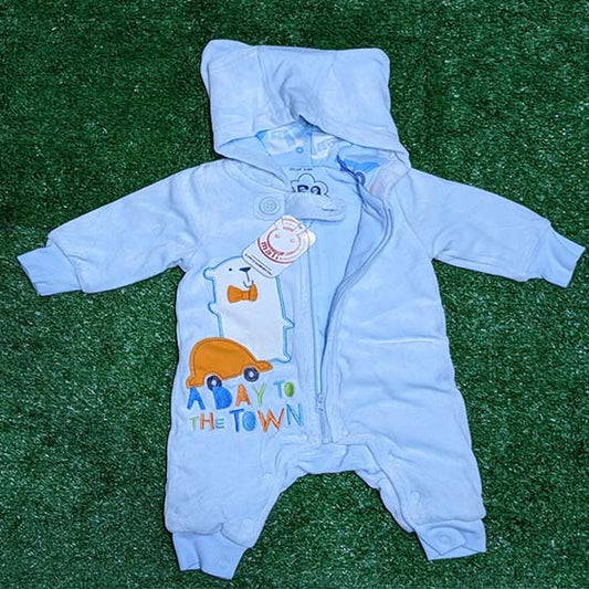 FULL SLEEVES DOUBLE COTTON WITH POLYESTER FILLING FULL BODY ROMPER WITH HOODIE CM120
