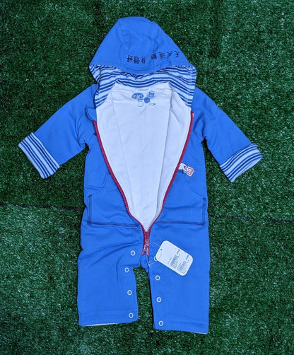 DOUBLE COTTON FULL SLEEVES ROMPER WITH HOODIE CM0122