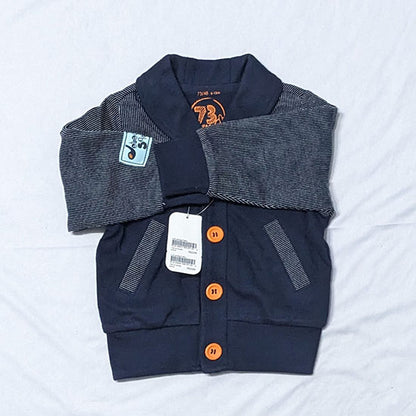 DOUBLE COTTON FULL SLEEVES WHITE LINING BABY SHIRT CM0214