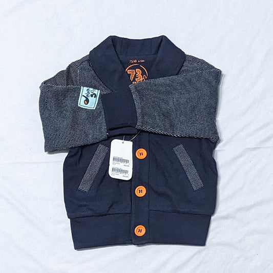DOUBLE COTTON FULL SLEEVES WHITE LINING BABY SHIRT CM0214