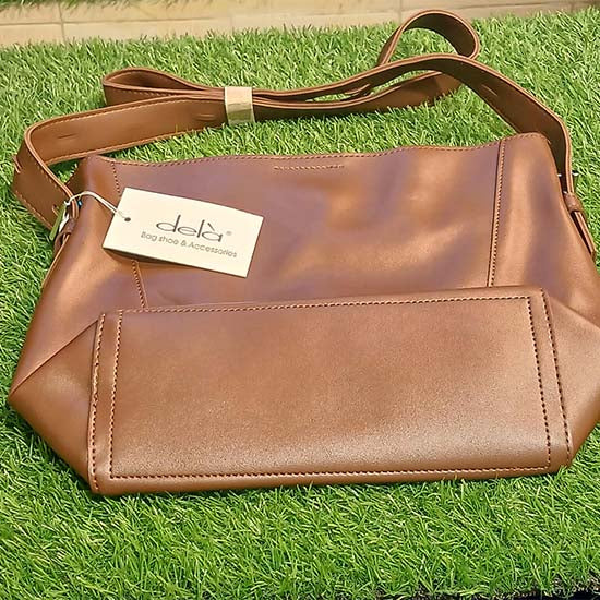 Dela lady's handbag brown color