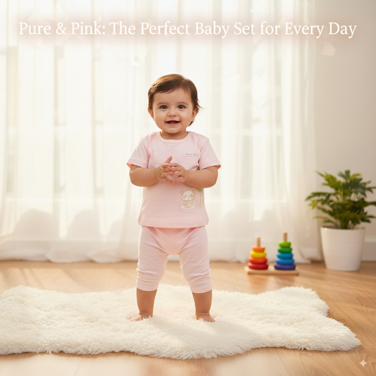 Pink Baby Shirt & Trousers Set – Organic Cotton Art number CM0007-13