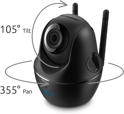 Reolink c1 pro 4mp dual band 2.4g and 5g 2 way audio ir night vision motion detection 355°vertical and 105°
 horizontal pantilt 
With box complete accessories